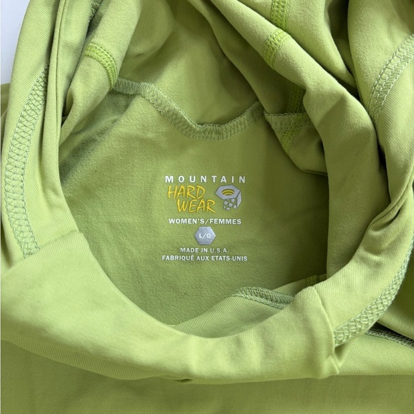 Mountain Hardwear Lime Green Hooded Pullover Sweatshirt Size Large - Picture 3 of 7